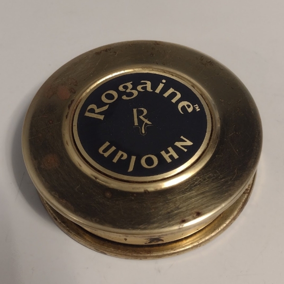 Rogaine Upjohn Vintage Hair Growth Brass Magnifying Glass - Picture 4 of 7